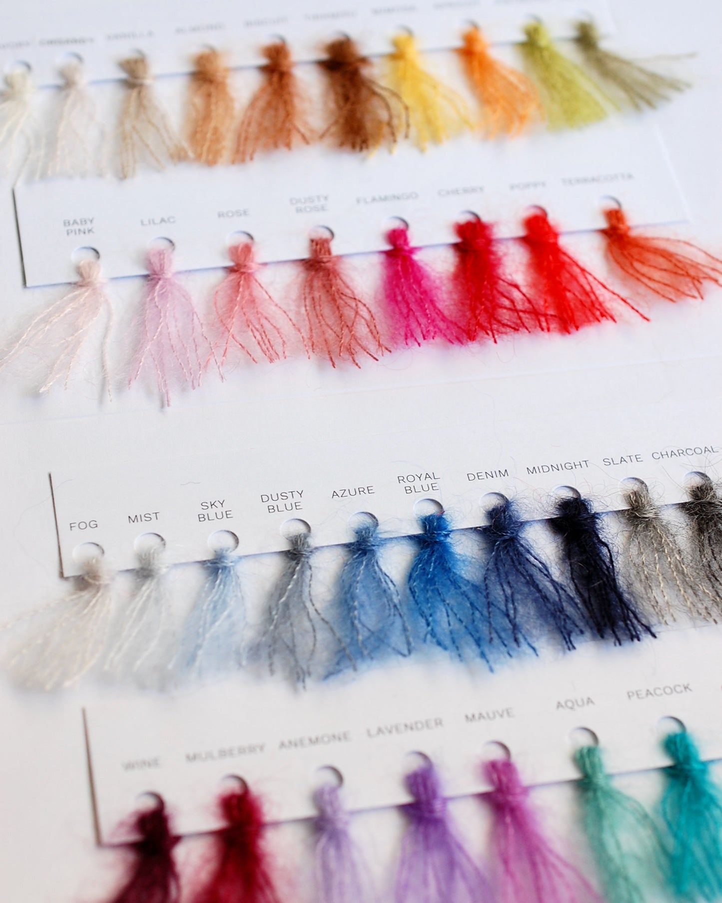 Pearl Mohair - SHADE CARD